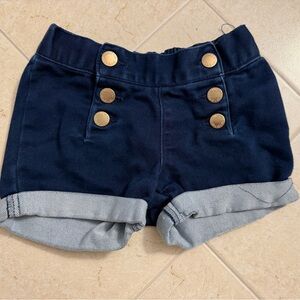 Chic Kids Navy Shorts with Gold Accents